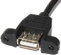 Кабель (удлинитель) USB 2.0 "мама" - USB 2.0 "папа", с креплением на корпус, 1.5 м