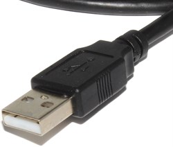 Кабель (удлинитель) USB 2.0 "мама" - USB 2.0 "папа", с креплением на корпус, 1.5 м