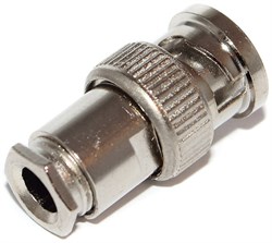 Разъем BNC "штекер", металлический, на кабель RG-59, под пайку