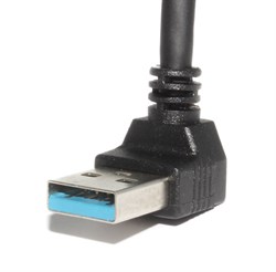 Удлинитель (угловой переходник) USB 3.0 AM "папа" - USB 3.0 AF "мама", повёрнут вверх, 0.15 м