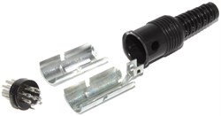 Разъём DIN 8 Pin (ОНЦ-ВГ-5-8/16-В) (DIN 45326, ГОСТ 23784), "вилка" , на кабель, под пайку