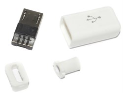 Разъем Micro USB 2.0 (USB Micro-B), "папа", под пайку, на кабель
