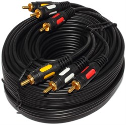 Кабель компонентный 3 x RCA (Тюльпан) - 3 x RCA (Тюльпан), 15 метров