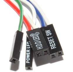 Кнопка включения (сброса) компьютера, (Power / Reset), с кабелем и светодиодами