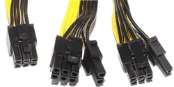 Кабель (переходник) - разветвитель питания 6 pin "папа" - 2 x 6 pin / 8 pin "папа", 80 см