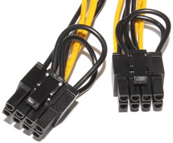 Кабель питания (разветвитель) 8 pin "мама" - 2 x 8 pin "папа" (6 pin + 2 pin), 0.2 м