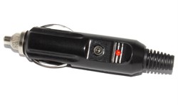 Вилка прикуривателя автомобиля (разъём), под пайку, бакелит, 15А