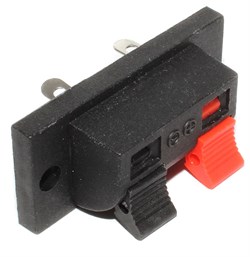 Зажим акустический (колодка, прищепка), аудио, 2 контакта, 55 x 25 мм