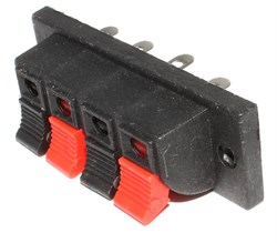 Зажим акустический (колодка, прищепка), аудио, 4 контакта, 70 x 25 мм