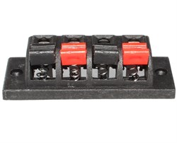 Зажим акустический (колодка, прищепка), аудио, 4 контакта, 70 x 25 мм