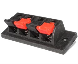 Зажим акустический (колодка, прищепка), аудио, 4 контакта, 70 x 25 мм