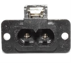 Разъём питания IEC-320-C8, под пайку, на корпус