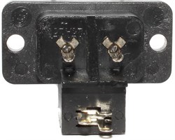 Разъём питания IEC-320-C8, под пайку, на корпус