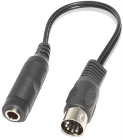 Переходник (адаптер) DIN 5 pin 5/180° "папа" - Jack 6.35 мм 1/4" "мама", стерео