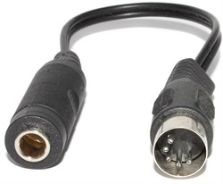 Переходник (адаптер) DIN 5 pin 5/180° "папа" - Jack 6.35 мм 1/4" "мама", стерео