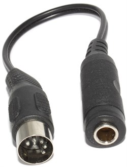 Переходник (адаптер) DIN 5 pin 5/180° "папа" - Jack 6.35 мм 1/4" "мама", стерео