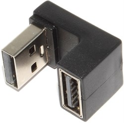 Угловой переходник USB 3.0 AM "папа" - USB 3.0 AF "мама", П-образный, 180°, "вверх"
