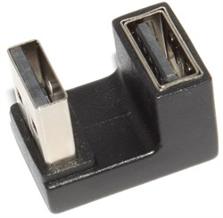 Угловой переходник USB 3.0 AM "папа" - USB 3.0 AF "мама", П-образный, 180°, "вверх"