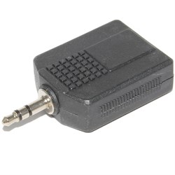 Переходник (разветвитель) Mini Jack 3.5 мм "папа" - 2 x Jack 6.3 мм "мама", стерео