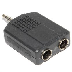 Переходник (разветвитель) Mini Jack 3.5 мм "папа" - 2 x Jack 6.3 мм "мама", стерео