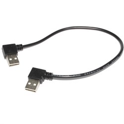 Кабель угловой, поворотный, USB (AM) "правый" - USB (AM) "правый", 0.3 м