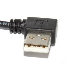 Кабель угловой, поворотный, USB (AM) "правый" - USB (AM) "правый", 0.3 м