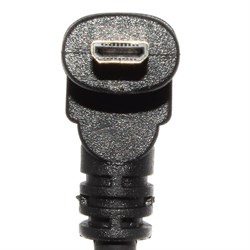 Переходник (кабель) угловой Micro HDMI "папа" 90 градусов "вниз" - HDMI "мама", 0.1 м
