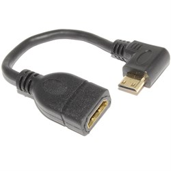 Переходник (кабель) угловой Mini HDMI "папа", 90 градусов, правый - HDMI "мама", 0.1 м