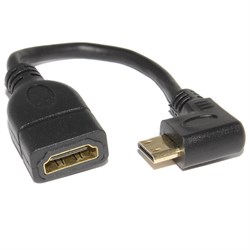 Переходник (кабель) угловой Mini HDMI "папа", 90 градусов, правый - HDMI "мама", 0.1 м