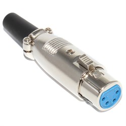 Разъем XLR 4P (4 pin), "мама" ("гнездо"), на кабель, под пайку