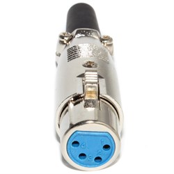 Разъем XLR 4P (4 pin), "мама" ("гнездо"), на кабель, под пайку