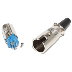Разъем XLR 4P (4 pin), "мама" ("гнездо"), на кабель, под пайку