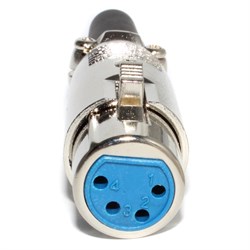 Разъем XLR 4P (4 pin), "мама" ("гнездо"), на кабель, под пайку