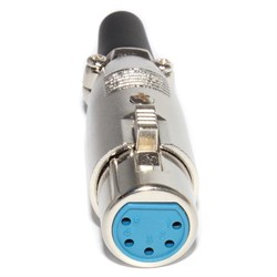Разъем XLR 5P (5 pin), "мама" ("гнездо"), на кабель, под пайку