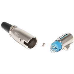 Разъем XLR 5P (5 pin), "мама" ("гнездо"), на кабель, под пайку