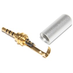 Разъём Micro Jack 2.5 мм, 4 Pin, "папа", 4 контакта, под пайку, на кабель