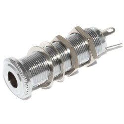 Разъём Jack 6.35 мм (TRS), стерео, "гнездо", под пайку, на корпус