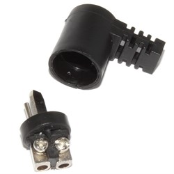 Акустический разъем DIN 41529 "точка - тире", угловой, вилка на кабель, с зажимными винтами