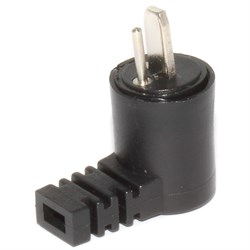 Акустический разъем DIN 41529 "точка - тире", угловой, вилка на кабель, с зажимными винтами