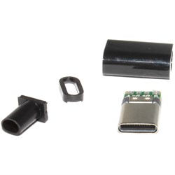 Разъём USB Type C, "штекер", на кабель, под пайку