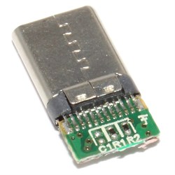 Разъём USB Type C, "штекер", на кабель, под пайку