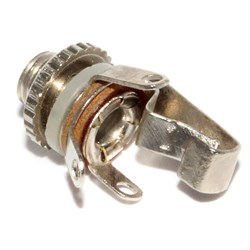 Разъём Micro Jack 2.5 мм, "моно", "гнездо", на корпус, с гайкой