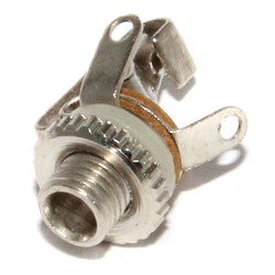 Разъём Micro Jack 2.5 мм, "моно", "гнездо", на корпус, с гайкой