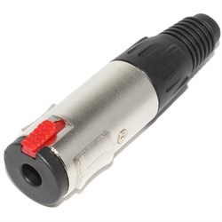 Разъём jack 6.35 мм, "мама", "стерео", на кабель, с фиксатором