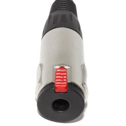 Разъём jack 6.35 мм, "мама", "стерео", на кабель, с фиксатором