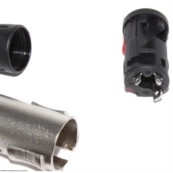 Разъём jack 6.35 мм, "мама", "стерео", на кабель, с фиксатором