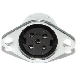 Гнездо DIN 5 pin с центральным контактом, ОНЦ-ВГ-11-5/16-Р-М, ГОСТ, Россия