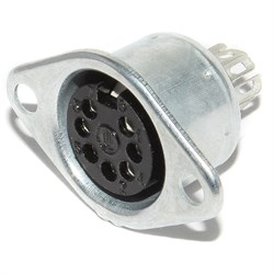 Разъём DIN 7 Pin "мама", ОНЦ-ВГ-11-7/16-Р-М, на корпус, ГОСТ, Россия