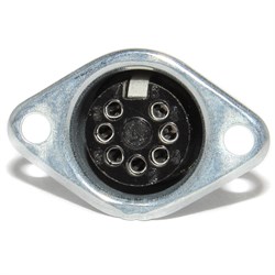 Разъём DIN 7 Pin "мама", ОНЦ-ВГ-11-7/16-Р-М, на корпус, ГОСТ, Россия