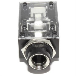 Разъем Jack 6.35 мм, 1/4", на плату / на корпус, стерео, "гнездо", с гайкой